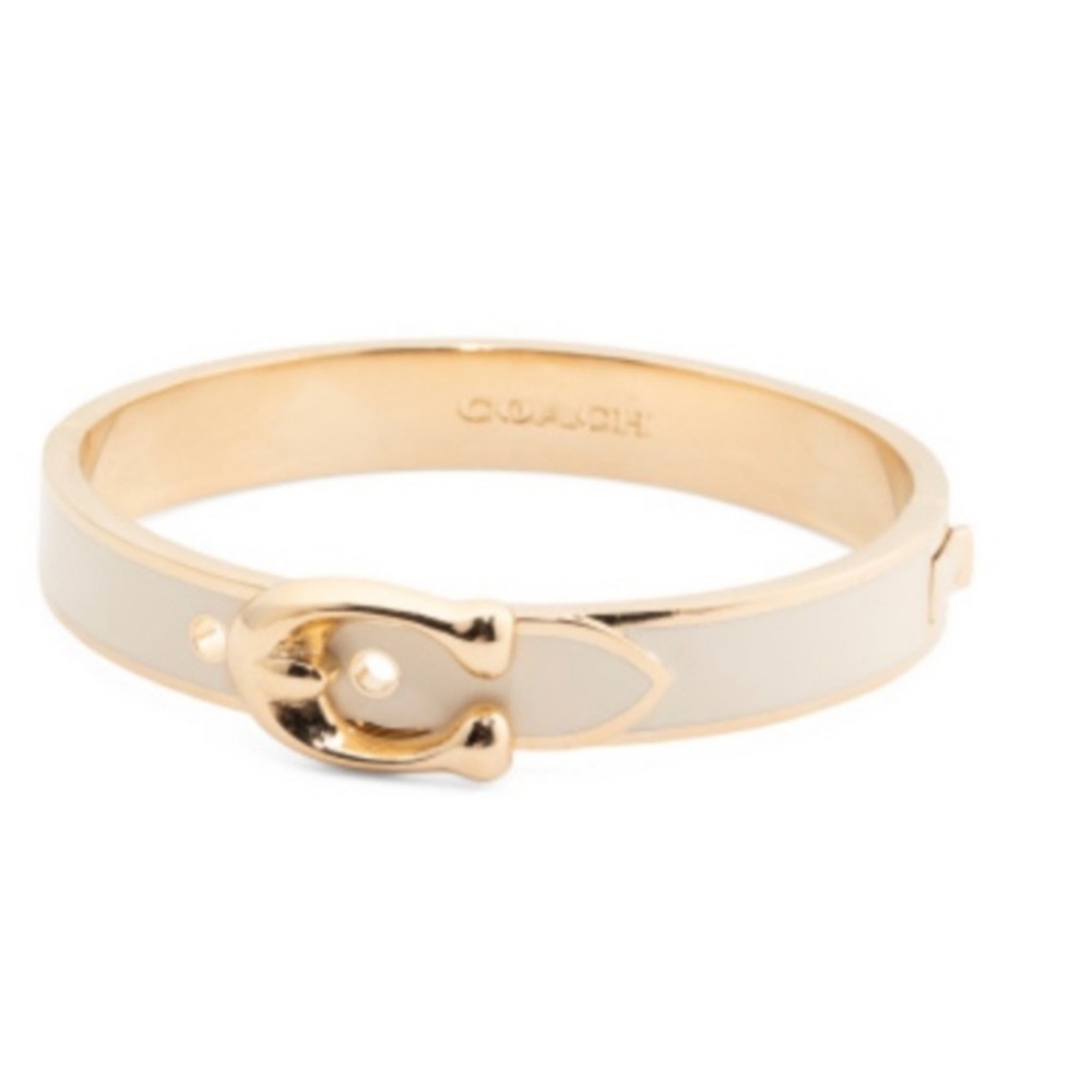Gold and Cream Bracelet with Logo Accent